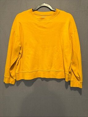 Bright Yellow Crewneck Sweatshirt for Women